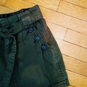 Anthro Daughters of the Liberation Green Shorts